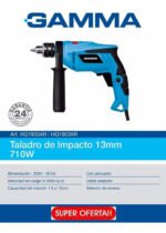 Taladro Percutor Gamma 13mm 710 W Vel. Var. Reversa G1903 Celeste 50 Hz - Imagen 2