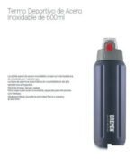 Termo Acero Inoxidable Bremen 7296 600ml Deportivo Azul - Imagen 3