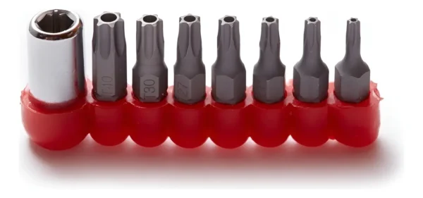 Juego De Puntas Torx Tamper 8 Piezas Enc. 1/4 Bremen 3000 Puntas Torx 1/4