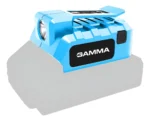 Linterna Led 120 Lumens Y Cargador Usb A Bateria 20v Gamma Blanco Celeste