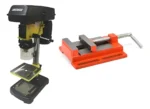 Taladro De Banco 13mm 350w 5 Veloc + Morsa Plana 3 Combo Amarillo