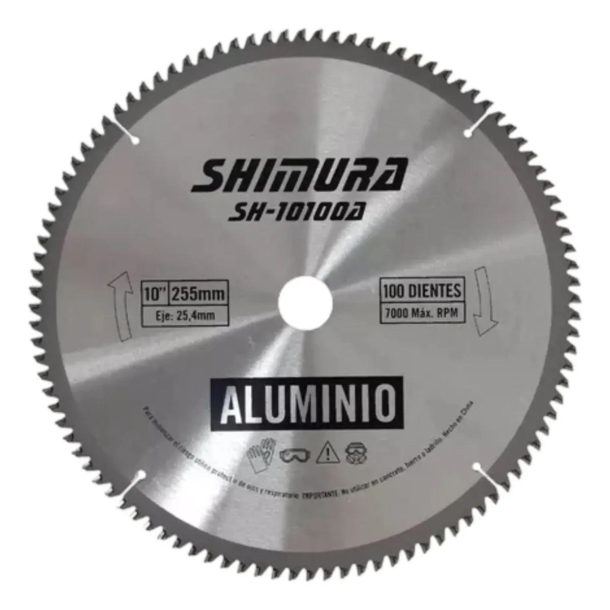 Disco Corte Sierra Ingletadora Shimura 254mm 100 D Aluminio Plateado Disco Corte Sierra Ingletadora Shimura 254mm 100 D Aluminio Plateado - Imagen 1