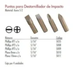 Punta Plana Enc.5/16 Para Destornillador Impacto Bremen 5010 - Imagen 3