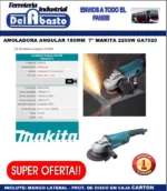 Amoladora Angular Makita 180 Mm 2200w Ga7020 Profesional Turquesa 50hz - Imagen 2