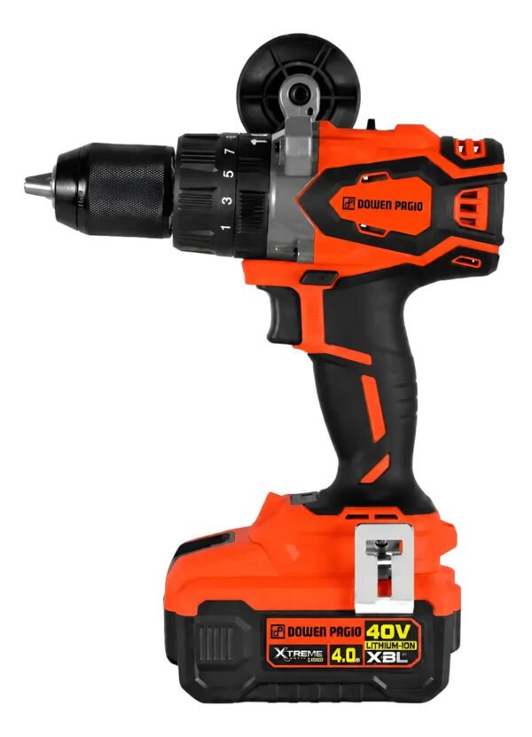 Taladro Atornillador Percutor 13mm Dowen Pagio 40v Brushless Naranja 50