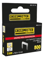 Grapas 8mm X 10,6mm X 1,2mm 500u Crossmaster Grampas 9932333 Plateado
