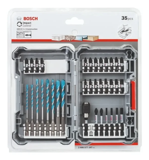 Set Mecha Multiconstruccion Enc 1/4 +puntas Bosch Impact 35p