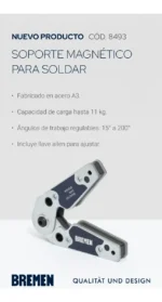 Escuadra Magnetica Para Soldar Bremen Angulo Regulable 11kg - Imagen 2