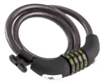 Linga De Seguridad Con Combinación Bulit Ideal Moto Bici Negro