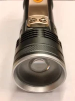 Linterna Cuerpo De Aluminio Led 10w Recargable Por Usb Ja Led Negro - Imagen 2