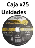 Disco Corte Pegaso Inoxidable Metal 180mm 1,6mm X 25 Unid. Negro - Imagen 2