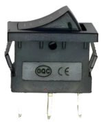 Tecla Simple Inversora Con Punto Medio 3 Patas 6 Amp X3uds 6 A 250v Negro