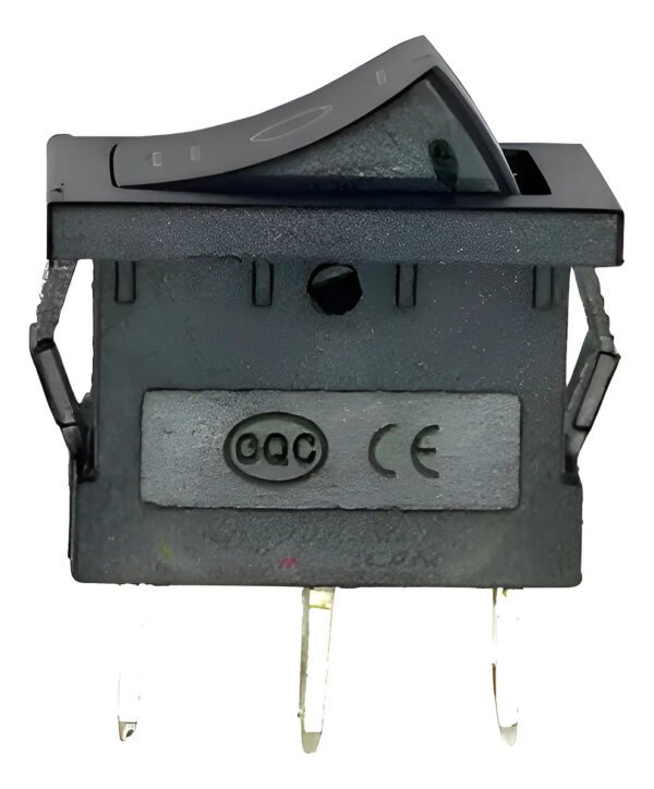 Tecla Simple Inversora Con Punto Medio 3 Patas 6 Amp X3uds 6 A 250v Negro
