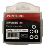 Set 20 Puntas Impacto Plano-ph-torx X 25mm Imantada Venturo - Imagen 2
