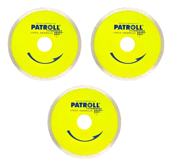 Disco Diamantado Continuo Patroll 4,5 115mm Pack X 3 Pyc-4.5 Amarillo