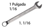 Llave Combinada Bahco 1 1/16 Pulgada Pu Acero Vanadio Extra Plateado - Imagen 2