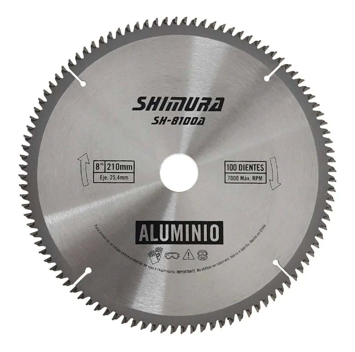 Hoja Disco Sierra Ingletadora Aluminio Shimura 210mm 100d Hoja Disco Sierra Ingletadora Aluminio Shimura 210mm 100d - Imagen 1