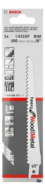 Hoja De Sierra Sable Bosch S611df Heavy Metal Y Madera X2u - Imagen 2