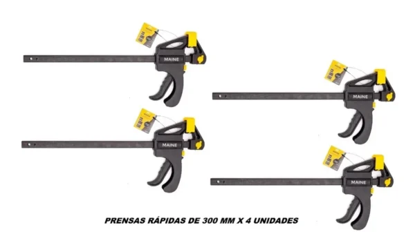 Prensa F 12 300mm De Liberacion Rapida X 4unid Maine Mplr12