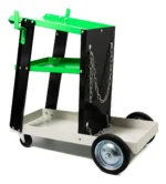 Carro Porta Soldadora C/ Bandeja Herramientas Porta Cilindro Negro Y Verde - Imagen 3