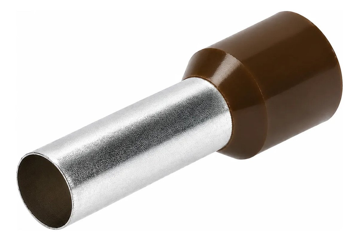 Terminal Clavija Tubular 1x10mm2 Aislado X 50unid Marron Ja Marrón Terminal Clavija Tubular 1x10mm2 Aislado X 50unid Marron Ja Marrón - Imagen 1