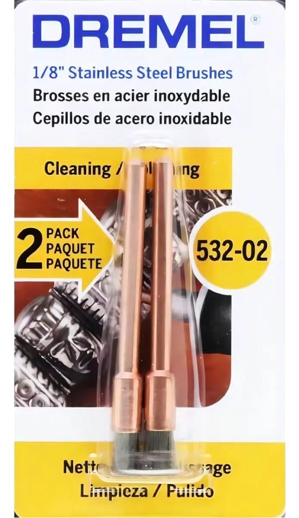 Cepillo X2 Acero Inoxidable 3.2mm Dremel 532-2 Minitorno