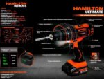 Taladro Atornillador Inalambrico 20v 13mm Hamilton Ult110 Naranja/negro 50 Hz - Imagen 3