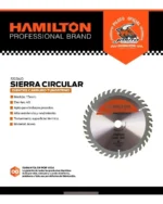 Disco Sierra Circular 40 Dientes 115mm 41/2 Hamilton Ss1140 - Imagen 2