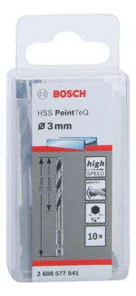 Juego De Mechas Acero Rapido Bosch Metal 3mm X 10 Unid Hexag - Imagen 4