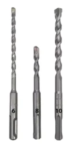 Set X 3 Mecha Makita Broca Encastre Sds Plus Hormigon 6-8-10