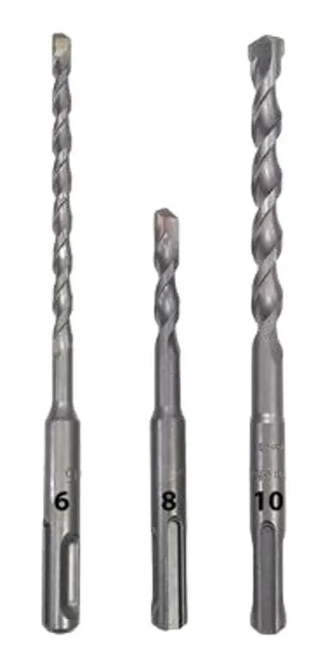 Set X 3 Mecha Makita Broca Encastre Sds Plus Hormigon 6-8-10