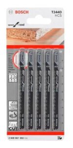 Hoja Sierra Caladora X 5 Uni Para Madera Rapida Bosch T244d