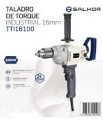 Taladro De Fuerza Salkor 1000w Mezcla Pintura 16mm Tti16100 Gris 50 - Imagen 6