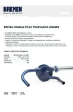 Bomba Trasvase De Aceites Para Tambor 200 Litros Bremen 2478 - Imagen 2