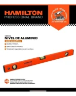 Nivel De Mano De Aluminio 1mts Imantado Hamilton Ns1000 - Imagen 4