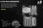 Juego Kit Extractor De Rodamientos Crossmaster 9980750 9 Pz. - Imagen 2