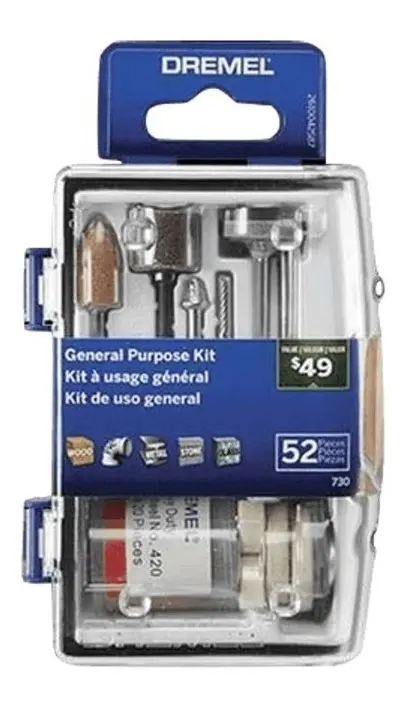 Kit Juego De Accesorios Uso General Dremel 52 Piezas 730 Aa