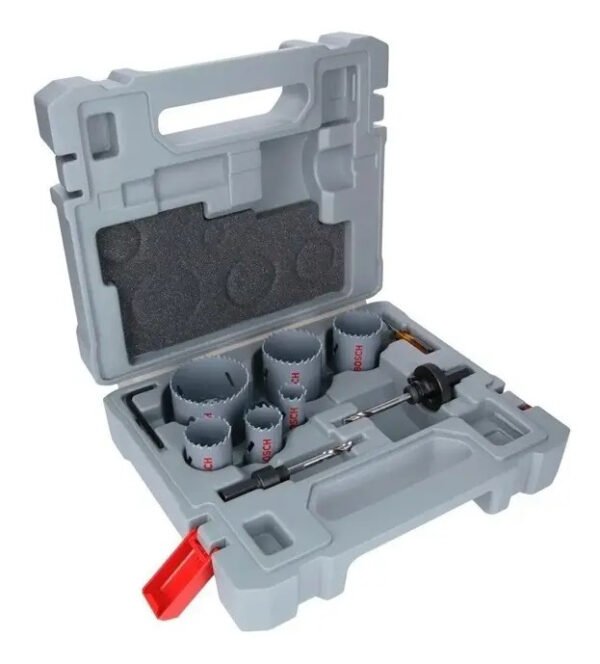 Juego De Sierra Copa Bosch 10 Piezas Con Estuche 8% Cobalto