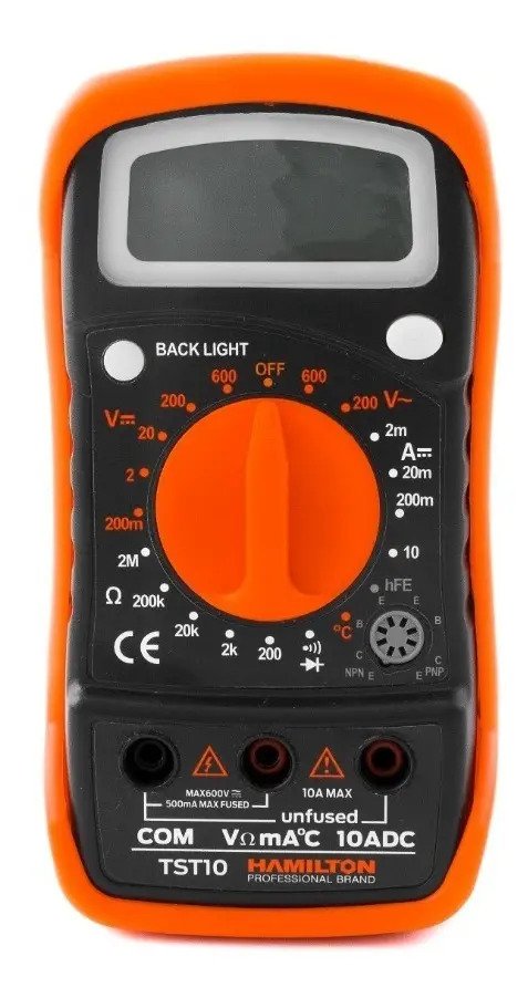 Tester Digital Multimetro C/buzzer Prueba Diodos Hamilton