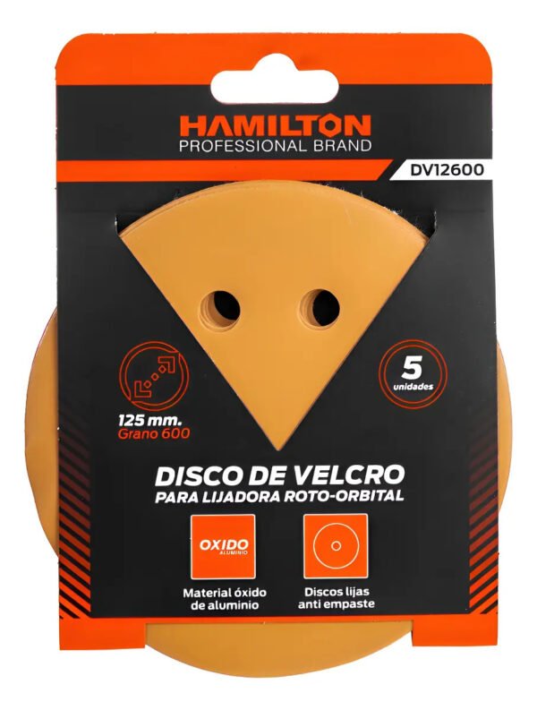 Set De 5 Lijas Para Lijadora Rotoorbital Hamilton 125mm G80 80