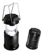 Farol Solar Led Alta Potencia Smd Recargable Usb Camping Ja Negro