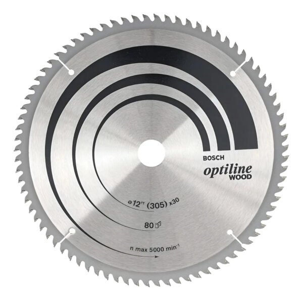 Hoja Sierra Circular Bosch 305mmd 80 Dientes Para Madera 922 Plateado