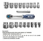 Juego Tubos Llave Crique Bremen Enc 1/2 En Milimetros 20 Pzs Cod 6659 - Imagen 3