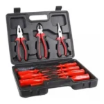 Juego Set 11 Pc Destornilladores Pinza Aislado 1000v Des8500 Rojo