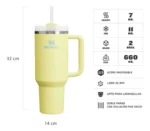 Vaso Quencher 1.18 Litros Vaso Térmico Bombil Stanley Pomelo Pomelo Liso - Imagen 2