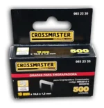 Grapas 10mm X 10,6mm X 1,2mm 500u Grampa Crossmaster 9932335 Plateado - Imagen 5