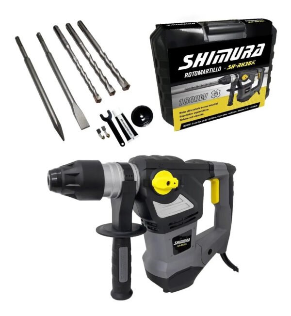 Rotomartillo Demol Sds Plus Shimura 1800w 7.0 J Kit Sh-rh36k Gris 50 Hz