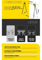 Juego Caballete Metalico Plegable Construccion Crossmaster - Imagen 5