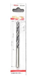 Mecha Broca En Espiral Para Madera 8mm Bosch 2608596305 - Imagen 2