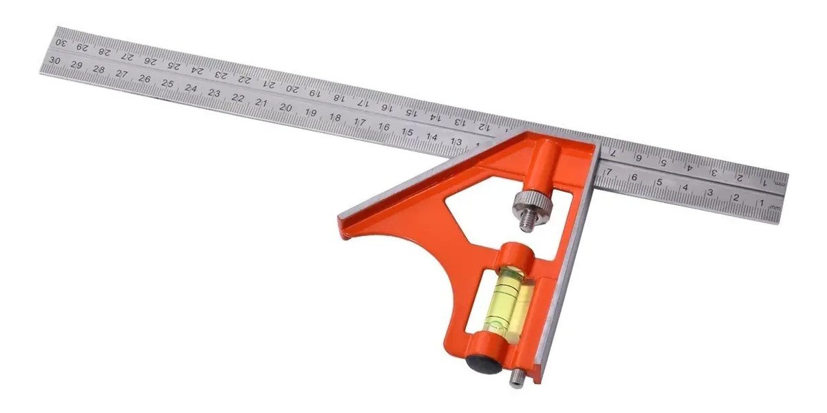 Escuadra Combinada 30cm C/ Nivel Y Regla Metal Hamilton Ec30 Escuadra Combinada 30cm C/ Nivel Y Regla Metal Hamilton Ec30 - Imagen 1